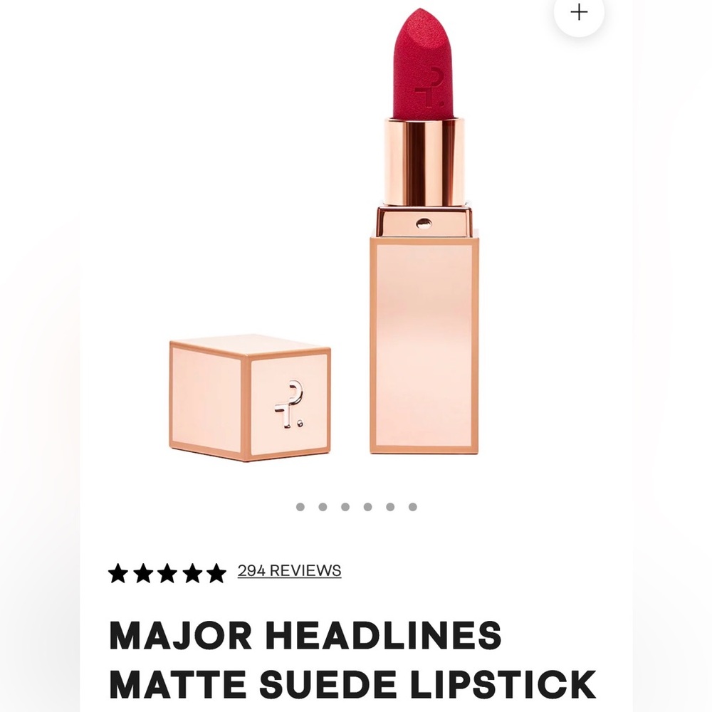 NWT PATRICK TA MAJOR HEADLINES MATTE SUEDE LIPSTICK IN SHE’S HARD TO GET